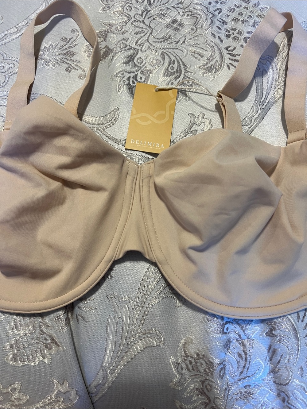 Delimira Nude Balconette Underwire Bra — Smooth Supportive Everyday Bra